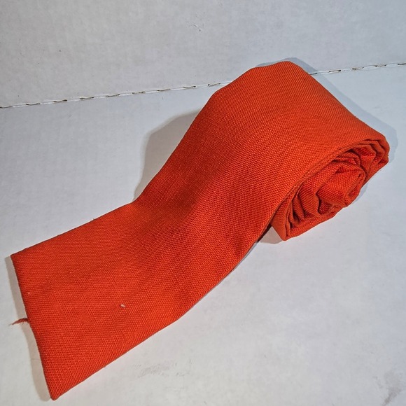 Rooster Other - Vintage Field & Schlick St Paul Rooster Moygashel Irish Linen NeckTie Orange NEW